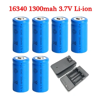 16340 1300 mah 3,7 В литиево-йонна Акумулаторна батерия cr123a lithium и зарядно устройство САЩ За Led Фенерче Лазерна показалка За 16340 cr123a lithium Батерия