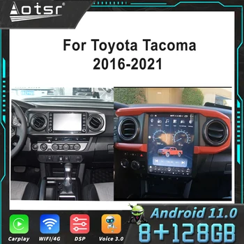 8 + 128 г Tesla Стил Вертикален Екран За Toyota Tacoma 2016 2017 2018 2019 2020 2021 Android Авто Радио GPS Стерео Кола DVD Плейър