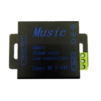 Led музикален контролер DC5V-24V SPI RGB Smart dream color за 5050 модули led ленти ws2811 ws2812b
