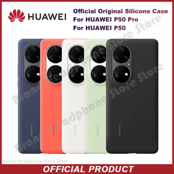 100% Оригинален Силиконов Калъф За Huawei HUAWEI P50/P50 Pro С Микрофиброй Вътре Калъф За Телефон течен Силиконов Защитен Калъф